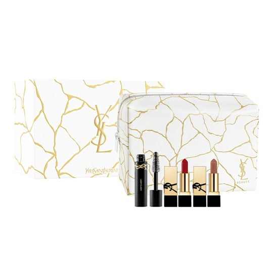 Yves Saint Laurent, Make Up Gift Set Mini, Zestaw Kosmetyków Do Makijażu, 3 Szt. + Kosmetyczka Yves Saint Laurent