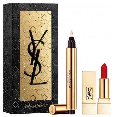 Yves Saint Laurent, Touche, Eclat 02, 2,5ml + Rouge Pur Couture 01, 1,3g Yves Saint Laurent
