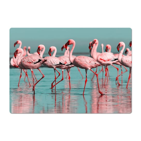 Z foto mata ochronna 100x70 Różowe flamingi woda, ArtprintCave ArtPrintCave