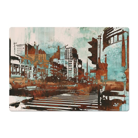 Z foto ze wzorem dywanik pod fotel Malowane miasto, ArtprintCave ArtPrintCave