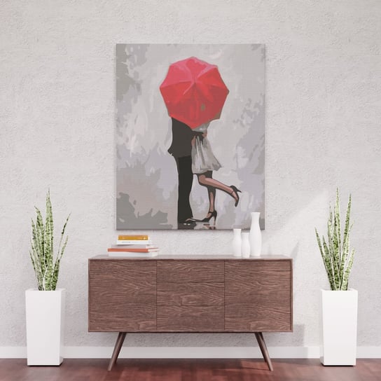 Za czerwonym parasolem - Malowanie po numerach 30x40 cm ArtOnly