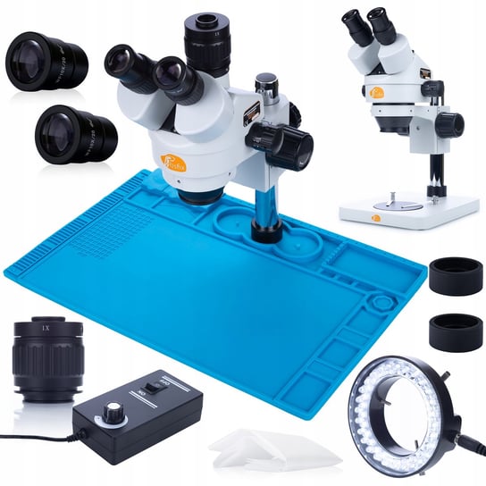 Zaawansowany zestaw mikroskopowy Mercury Pro z regulowanym oświetlaczem LED Rosfix i silikonową matą Rosfix