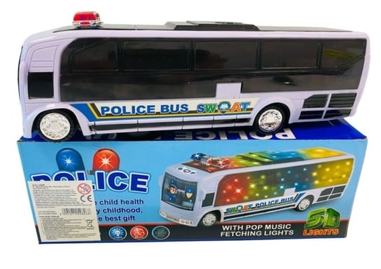 Zabawka autobus policyjny na baterie światło dźwięk 8268 Gazelo