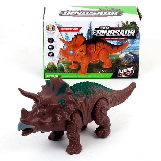 Zabawka dinozaur Triceratops dla chłopców na baterie 7827 Gazelo