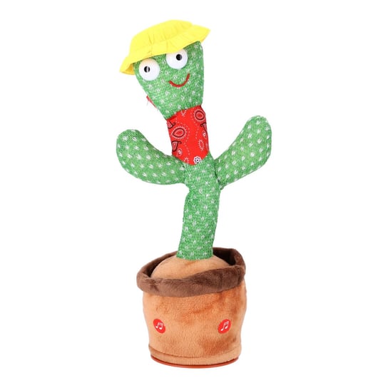 Zabawka Dla Dzieci - Tańczący Kaktus - Z Apaszką Czerwoną I Żółtym Kapeluszem HEDO