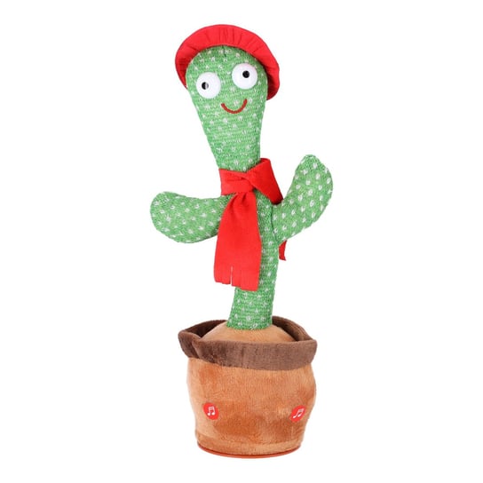 Zabawka Dla Dzieci - Tańczący Kaktus - Z Czerwonym Szalikiem I Czerwonym Kapeluszem HEDO