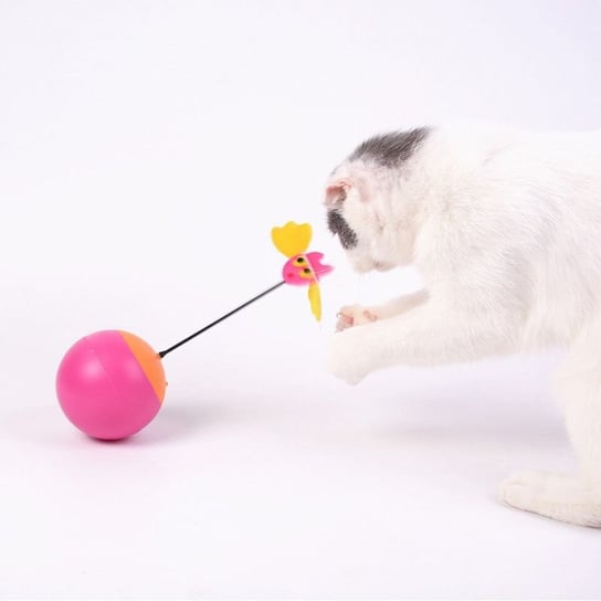 Zabawka dla kota 3w1 z laserem - różowa Hedo