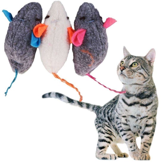 Zabawka DLA KOTA myszka zestaw kolorowych myszek CATS Collection