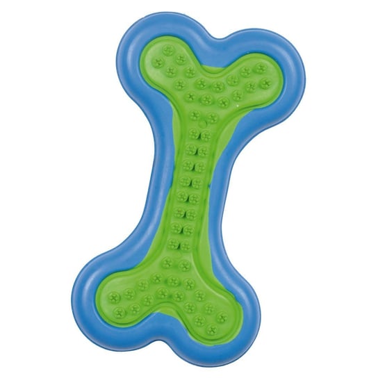 Zabawka dla psa do gryzienia KOŚĆ, 11,5 cm, niebiesko-zielona Love Story