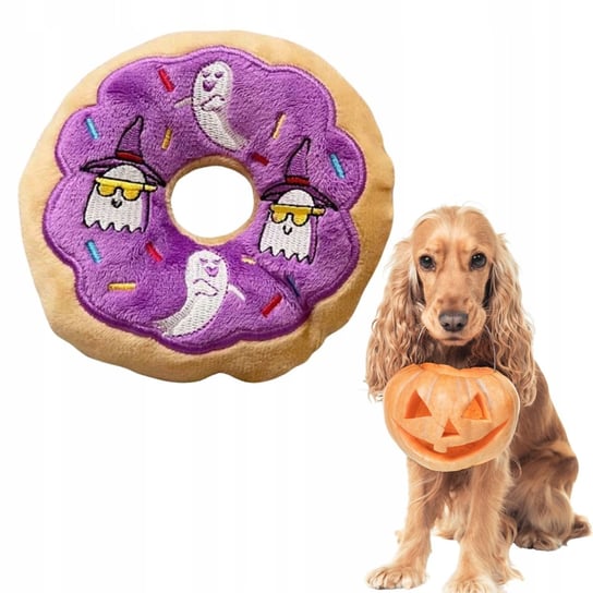 Zabawka Dla Psa Donut Na Halloween Maskotka Z Piszczałką Idealna Na Imprezę Inna marka