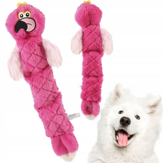 Zabawka dla psa FLAMING XL mega długi piszczący różowy ptak duży aż 50 cm WesołyPupil