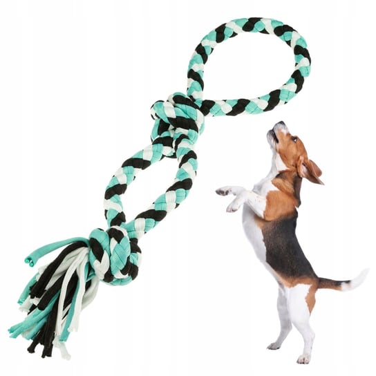 Zabawka dla psa kolorowy SZNUR pleciony z pętlą z liny bawełnianej supły Inna marka