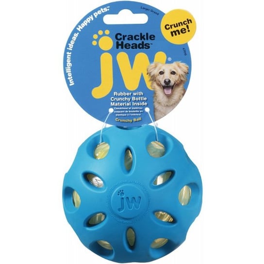 Zabawka dla psa piłka, Large Crackle Heads Ball JW, 11 cm. JW