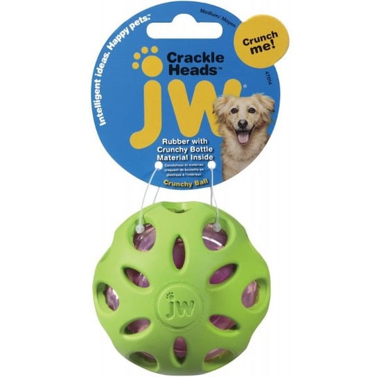 Zabawka dla psa piłka, Medium Crackle Heads Ball, 8 cm. JW