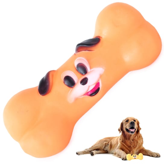 Zabawka dla psa piszcząca gryzak kość guma VERK GROUP