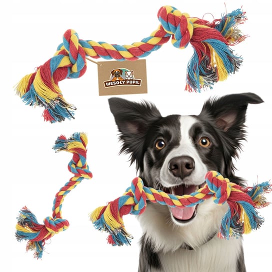 Zabawka dla psa SZNUR pleciony szarpak dentystyczny dwa supły 18 cm Inna marka