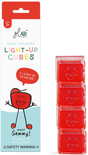 Zabawka Do Kąpieli Kostki Sensoryczne Świecące W Wodzie Sammy Czerwony Glo Pals Inna marka