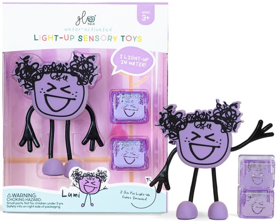 Zabawka Do Kąpieli Postać Lumi Z Dwiema Kostkami Sensorycznymi Świecącymi Glo Pals Inna marka