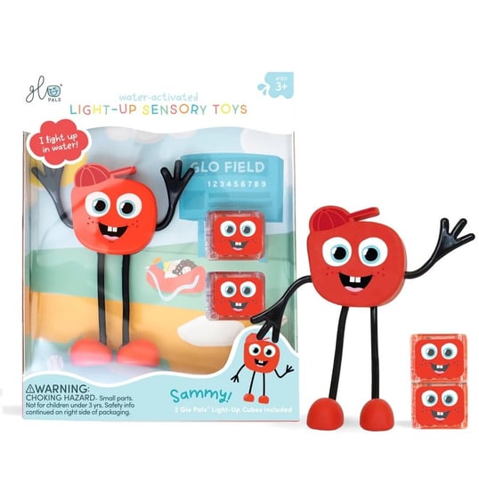 Zabawka Do Kąpieli Postać Sammy Z Dwiema Kostkami Sensorycznymi Świecącymi Glo Pals Inna marka