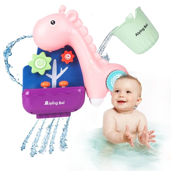 Zabawka Do Kąpieli Wanny Wody Prysznic Fontanna XL różowy U471R elektrostator