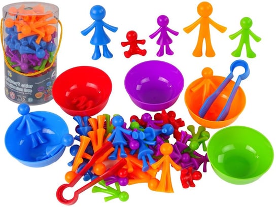 Zabawka Do Sortowania Kolorów Edukacyjna Ludziki Rodzina 40 Elementów Import LEANToys Inna marka