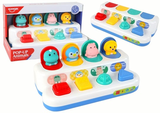 Zabawka Edukacyjna Interaktywna Wyskakujące Okienko Zwierzątka Peekaboo Lean Toys