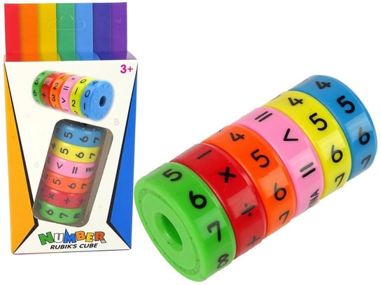 Zabawka Edukacyjna Kolorowy Walec Matematyczny Nauka Liczenia Import LEANToys Inna marka