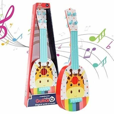 zabawka GITARA DZIECI DUŻA UKULELE GRA INSTRUMENT Żyrafka BEZPIECZNE STRUNY MEGADIDI