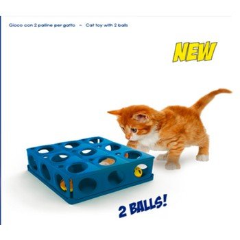 Zabawka interaktywna "Tricky" dla kotów, 2 piłki do zabawy wewnątrz, wymiary 25x25x9 cm Inny producent