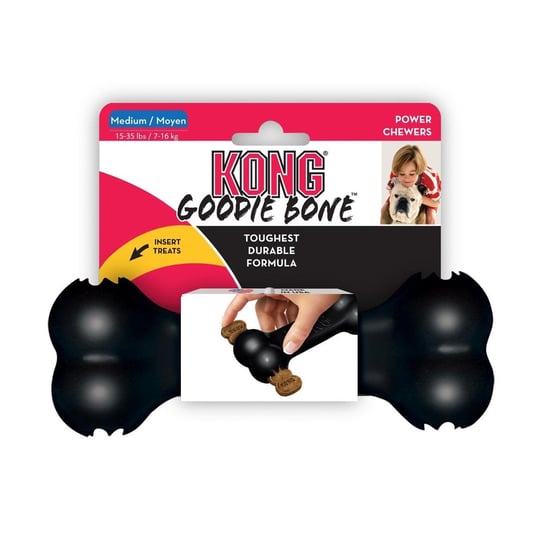 Zabawka KONG Extreme Goddie Bone, czarna, rozmiar M Kong