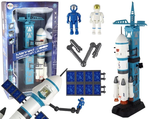 Zabawka Misja Kosmiczna Rakieta Astronauci Wyrzutnia 15 Elementów Lean Toys