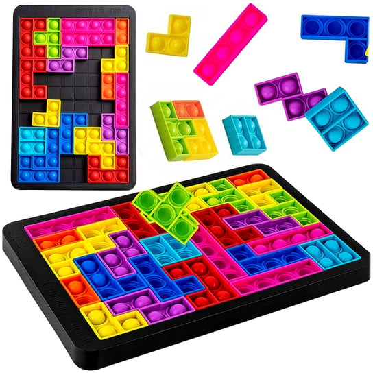 Zabawka Pop It Bąbelki Tetris Układanka Puzzle 3W1 Pop it