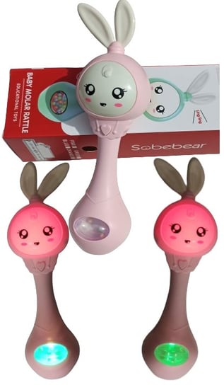 Zabawka Sensoryczna dla niemowląt SobeBear 4w1 GRYZACZEK zabawki montessori PakaNiemowlaka