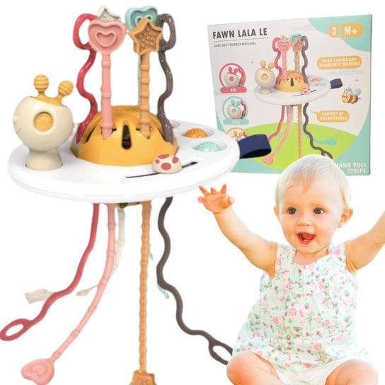 Zabawka Sensoryczna Montessori Gryzak Dla Niemowląt 4W1 Do Ciągnięcia Inna marka