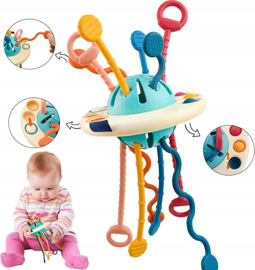 Zabawka Sensoryczna Montessori Gryzak Niemowląt f-h-Dominik