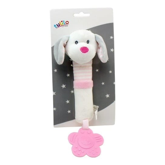 Zabawka z dźwiękiem - Pies biały 17 cm Tulilo