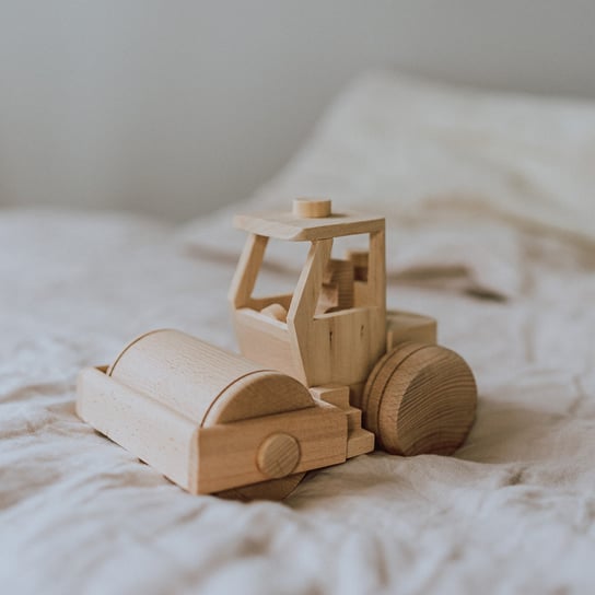 Zabawki drewniane - Walec drogowy Munia