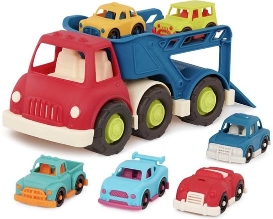 Zabawkowa laweta ciężarówka z 6 autkami Happy Cruisers B.Toys B.Toys