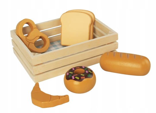 Zabawkowy Drewniany Koszyk Z Pieczywem Zabawka 4iQ Group