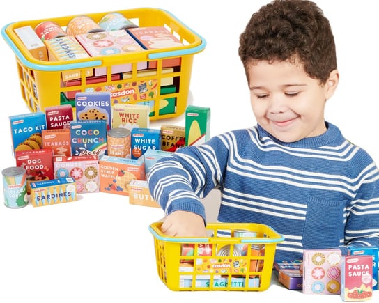 Zabawkowy Koszyk sklepowy na zakupy z akcesoriami dla dzieci AGD 3+ Casdon