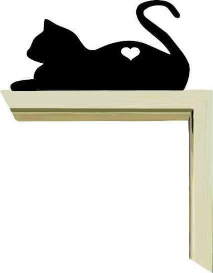 Zabawny Kot Ze Sklejki Na Ramę Drzwi Z Sercem. Zabawki Sensoryczne