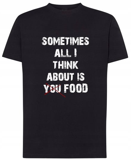 Zabawny T-Shirt jedzenie Think about FOOD r.XS Inna marka