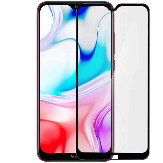 Zabezpieczenie ekranu Xiaomi Redmi 8/8A Szkło 9H Odporne na wstrząsy Czarna obwódka Avizar