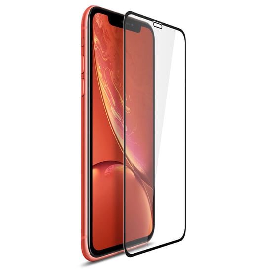 Zabezpieczenie ekranu ze szkła hartowanego 9H do Apple iPhone XR, kolorowe krawędzie – czarne Avizar