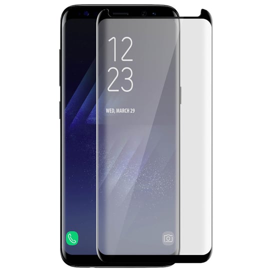 Zabezpieczenie ekranu ze szkła hartowanego do Samsunga Galaxy S8, kolorowe krawędzie – czarne Avizar