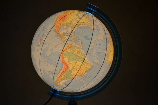 Zachem, podświetlany Globus Fizyczny 3D ZACHEM