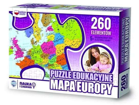 Zachem, puzzle, edukacyjne Mapa Europy, 260 el. ZACHEM