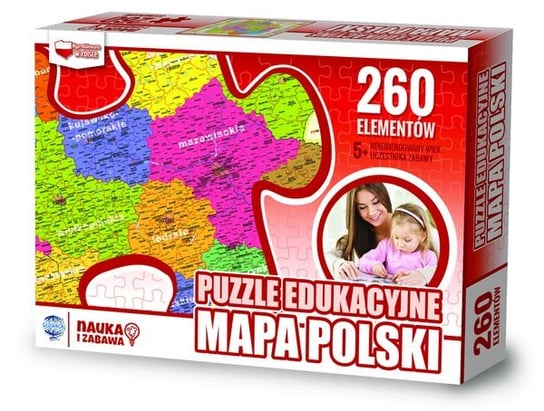 Zachem, puzzle, edukacyjne Mapa Polski, 260 el. ZACHEM