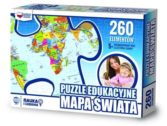 Zachem, puzzle, edukacyjne Mapa Świata, 260 el. ZACHEM