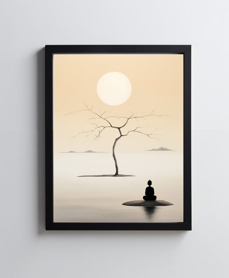 Zachód słońca w stylu Japandi - 30x40 cm - Bez ramy Harmony Posters